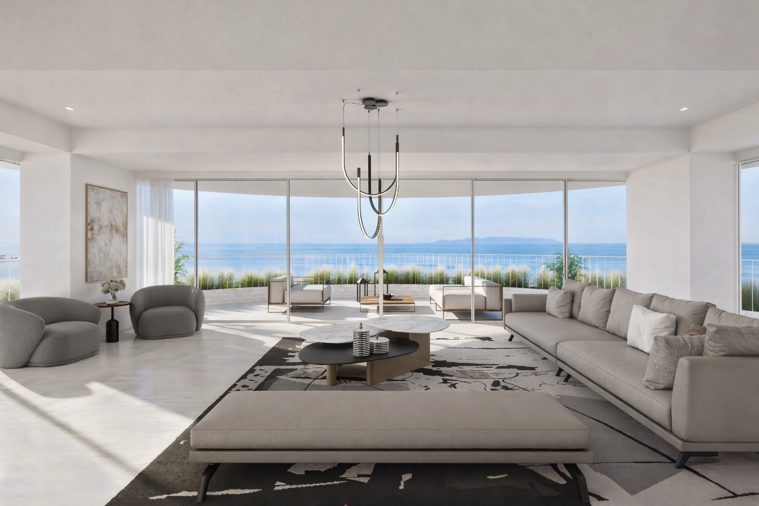 Elegant coastal apartment with a parking space