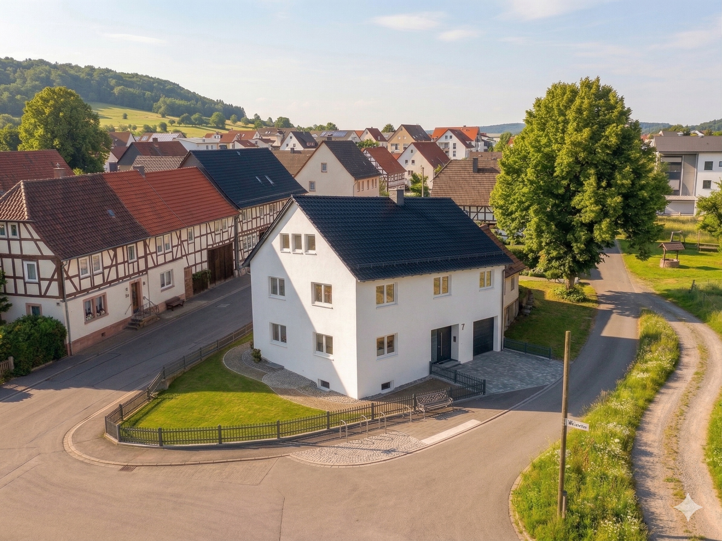 Freistehendes Einfamilienhaus, auf 3 Ebenen mit schön angelegtem Garten und Garage
