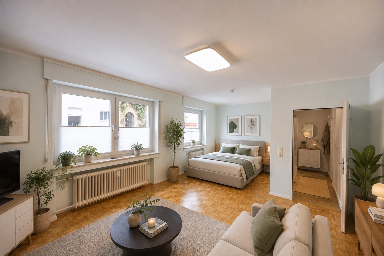 Helle 1-Zimmer-Wohnung im beliebten Kreuzviertel [AI-modified]
