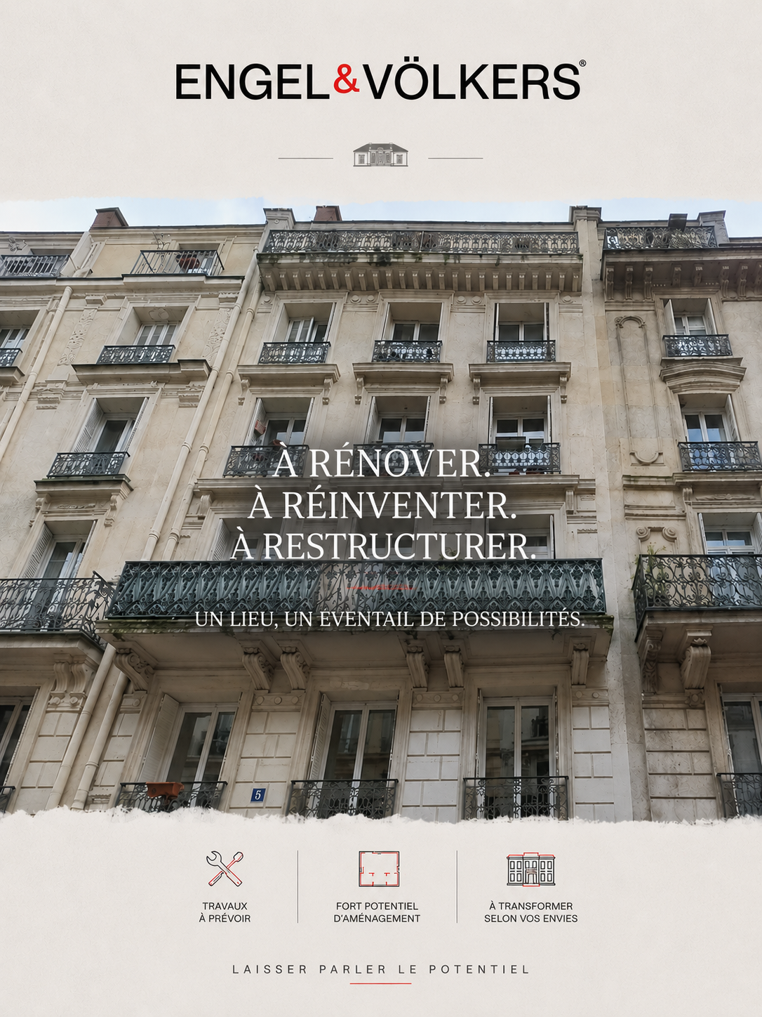 Paris 10e – Duplex de charme à rénover - découpe 3 appart. possible.
