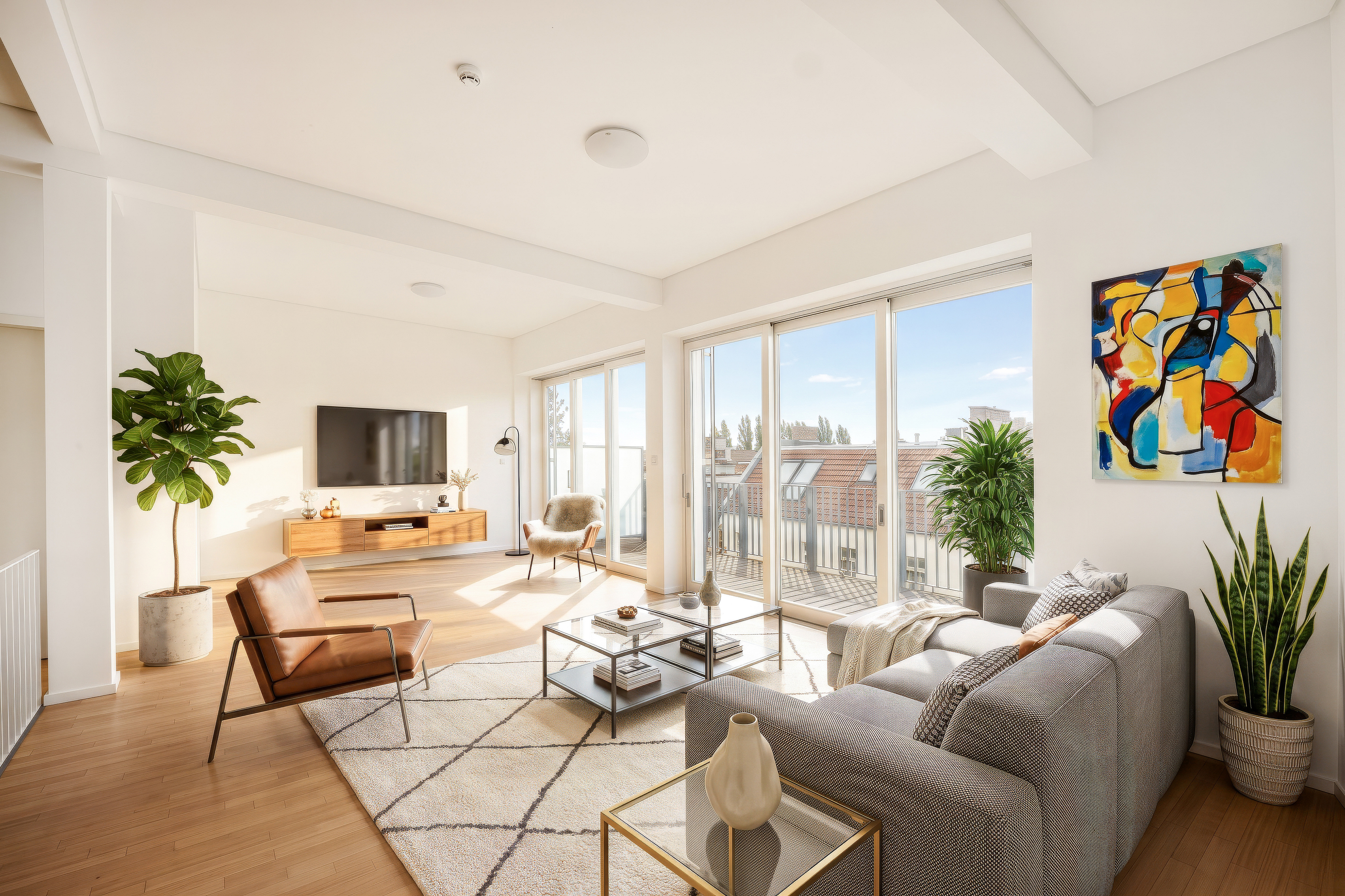 Representative dream home with rooftop terrace in Berlin-Friedrichshain [AI-modified]