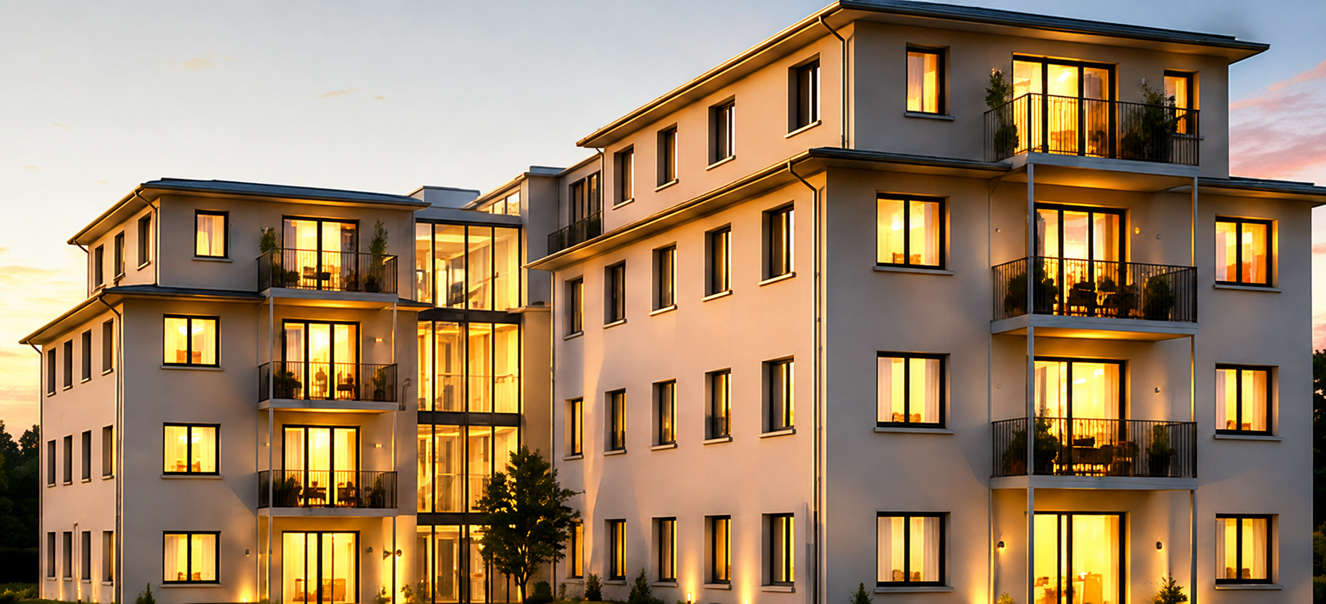 Neubauprojekt "Am Hochufer" -                                                             Zentral Wohnen und nachhaltig Leben -         3-Zimmer-Wohnung im 2. OG mit Balkon [AI-modified]
