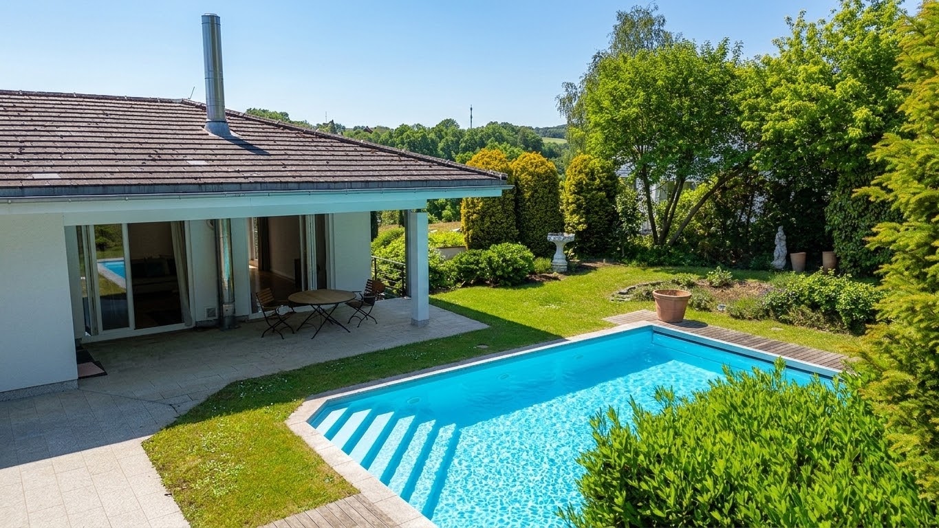 Exklusive Poolvilla in Toplage