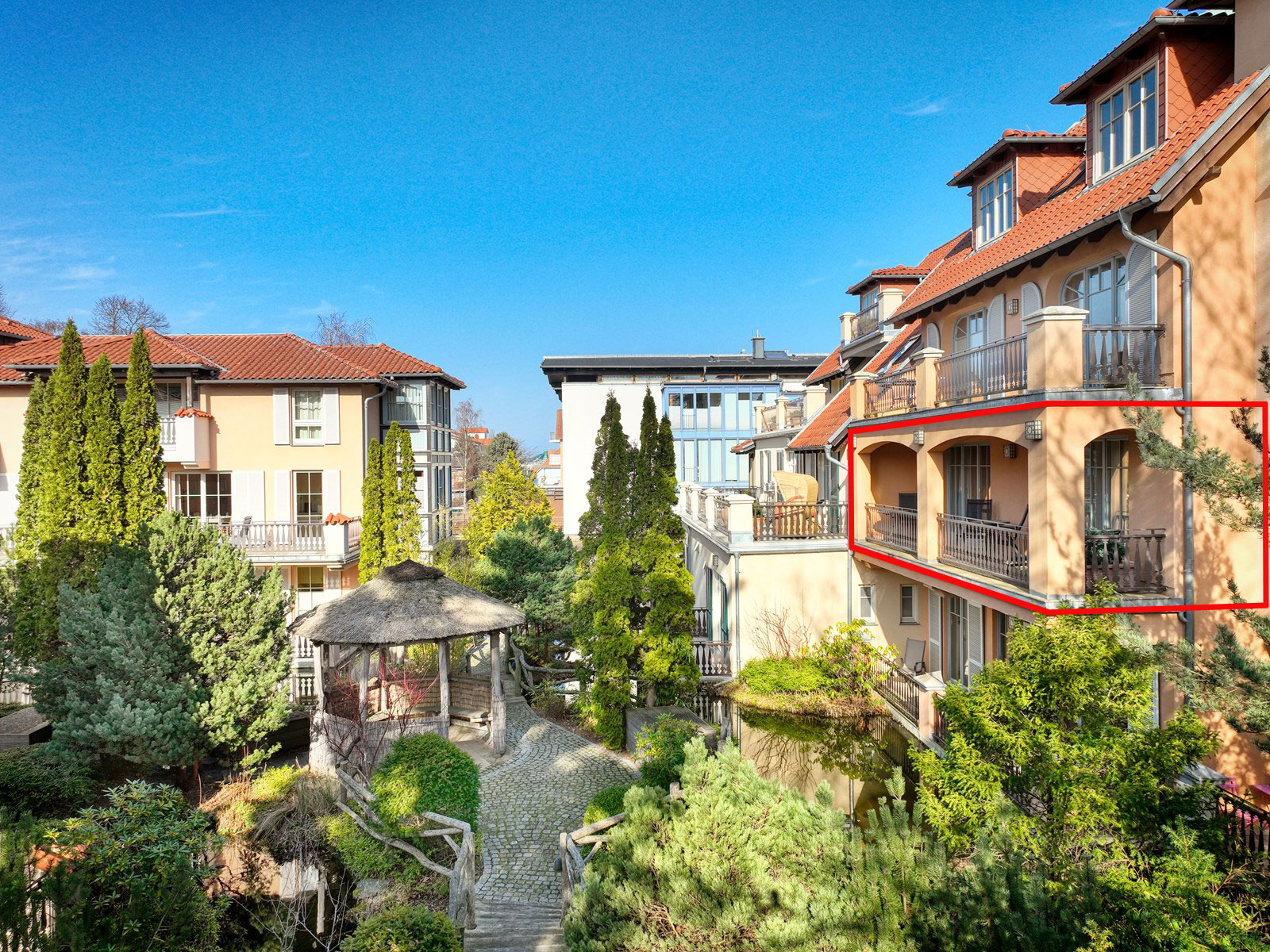 Nur 300 m zum Meer - Ferienresidenz mit Westbalkon und Sauna