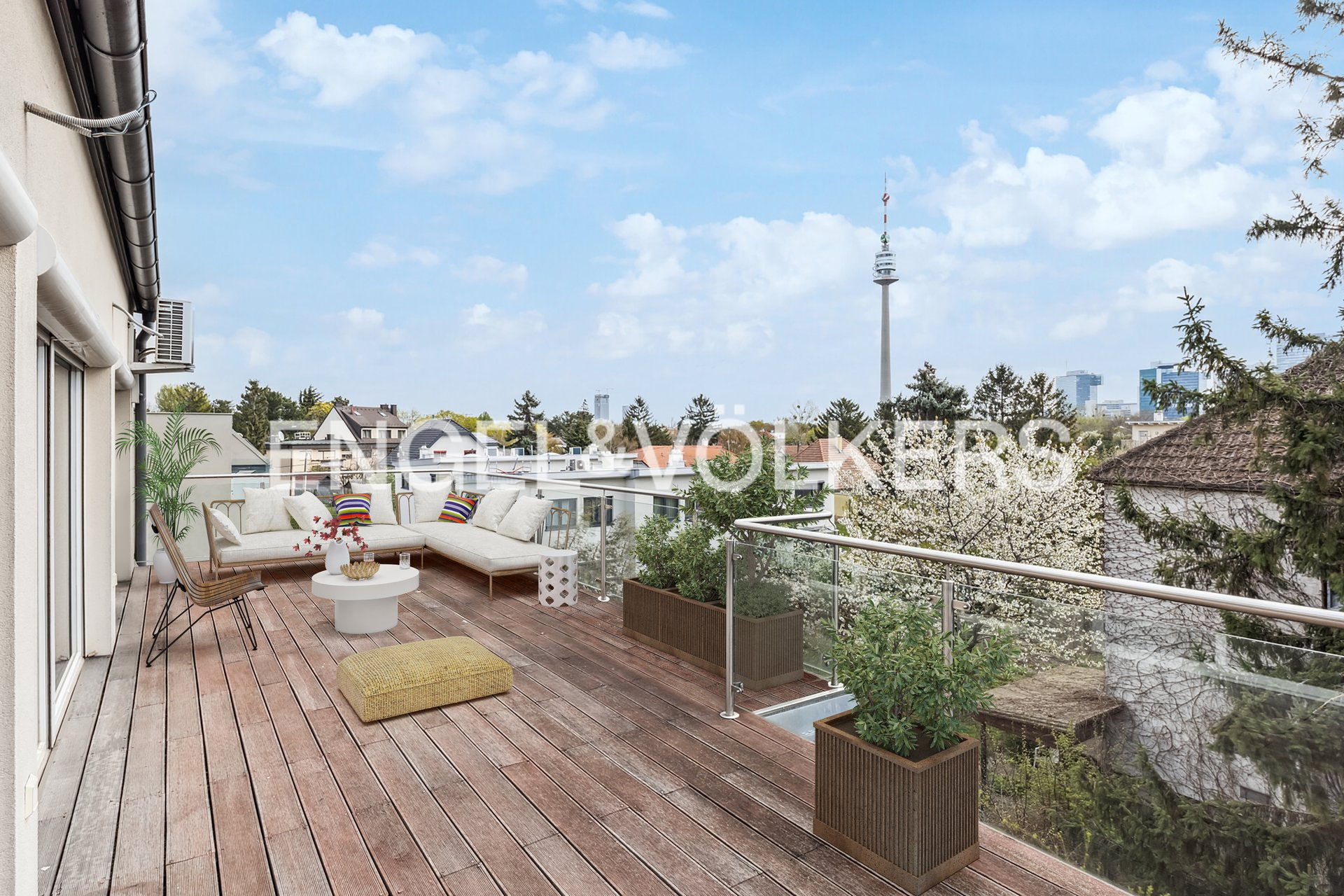 Nearly new townhouse with four bedrooms, private garden, and carport