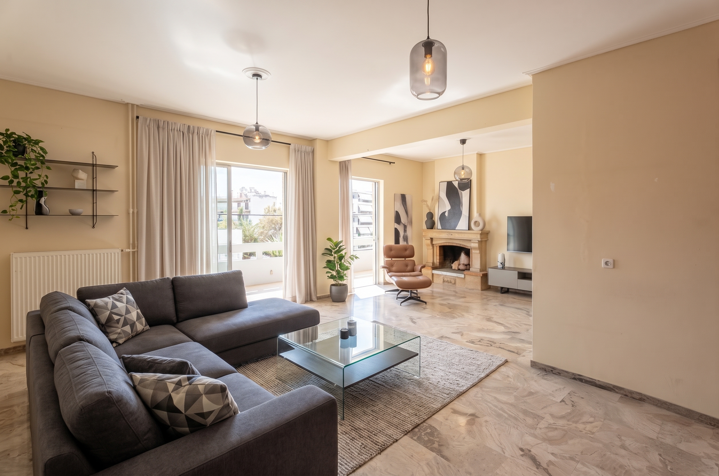 First floor apartment near the train station of Pefkakia [AI-modified]