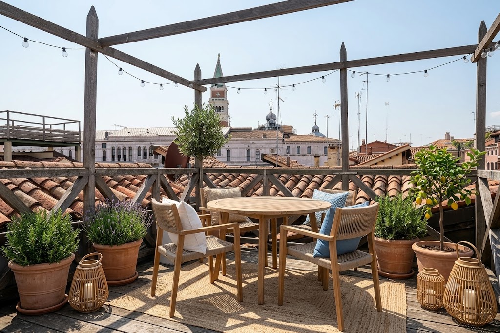 Charming penthouse with roof terrace steps from St Mark's Square