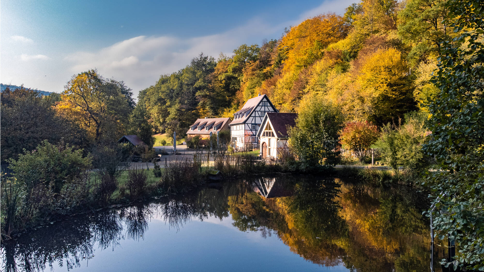 Mühlenensemble und Baumhaushotel im Spessart