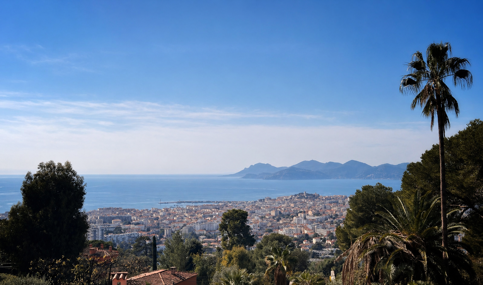 Cannes Californie, panoramic sea view