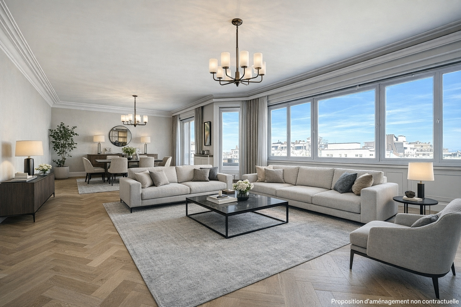 Appartement met 3 slaapkamers, terras en mooie ruimtes