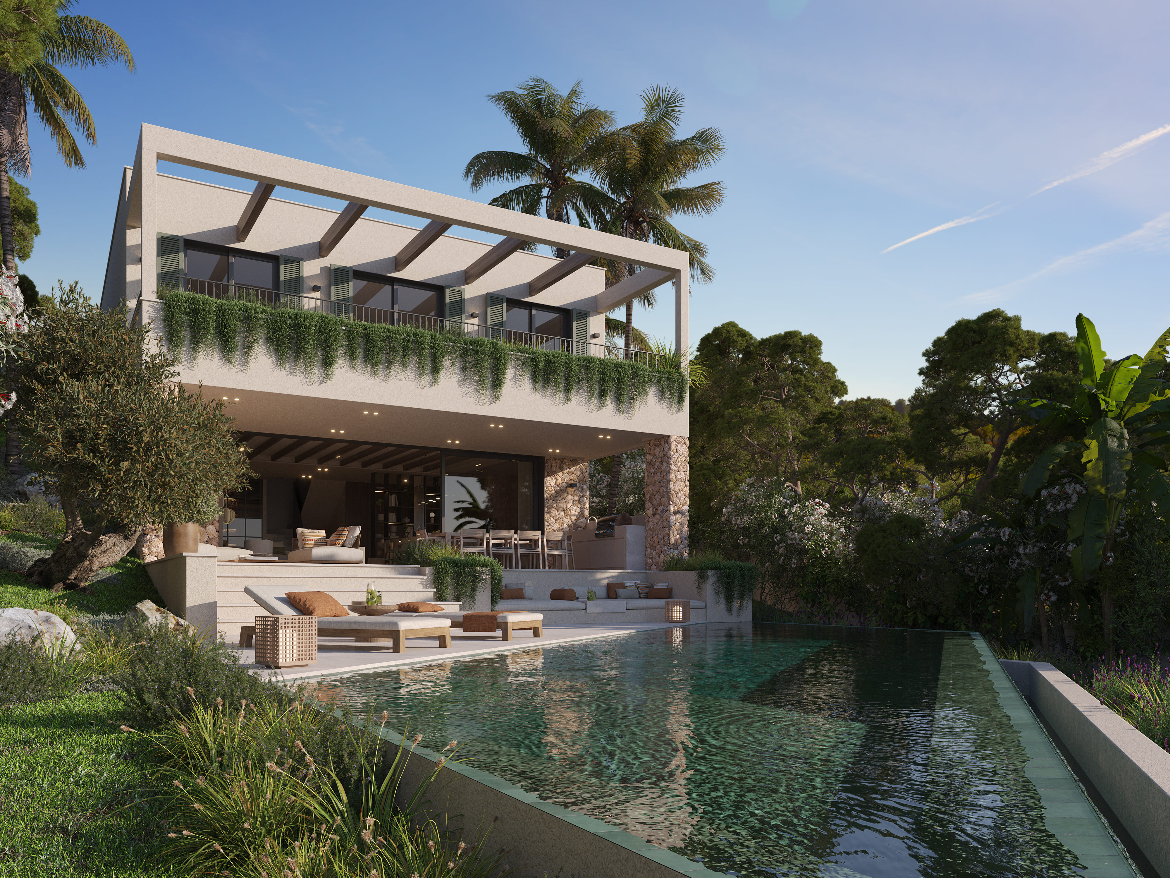 Contemporary Mediterranean villa with sea views in Costa d’en Blanes