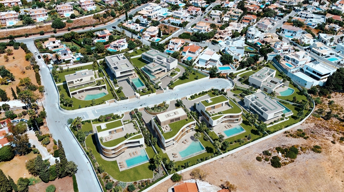2,095 m² building plot for a contemporary villa – Carvoeiro, Algarve [AI-modified]