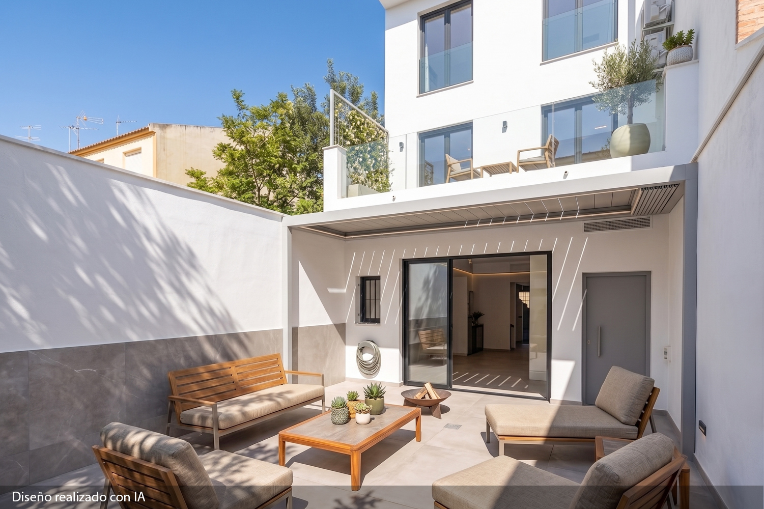 Casa de pueblo con apartamento de invitados y patio