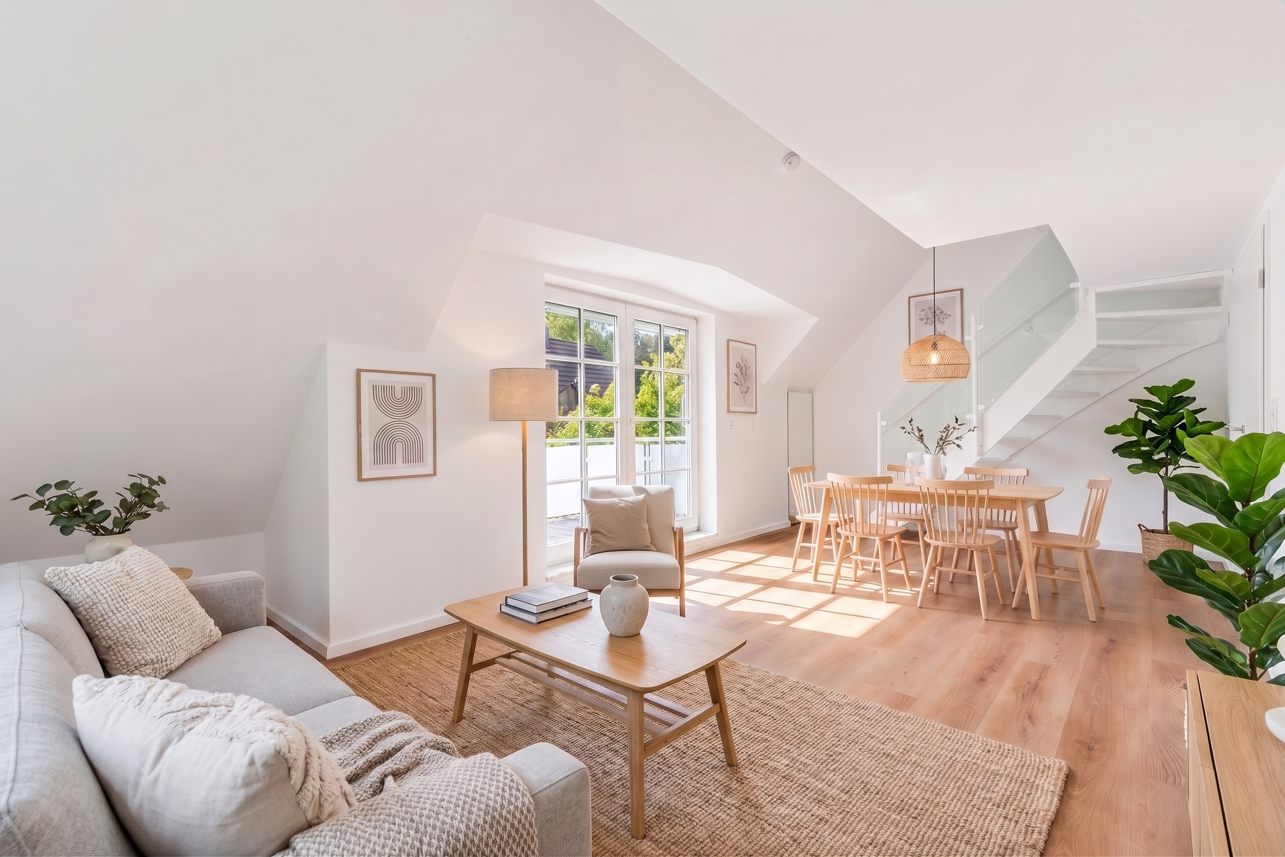 Stylish maisonette with gallery and two sunny outdoor areas