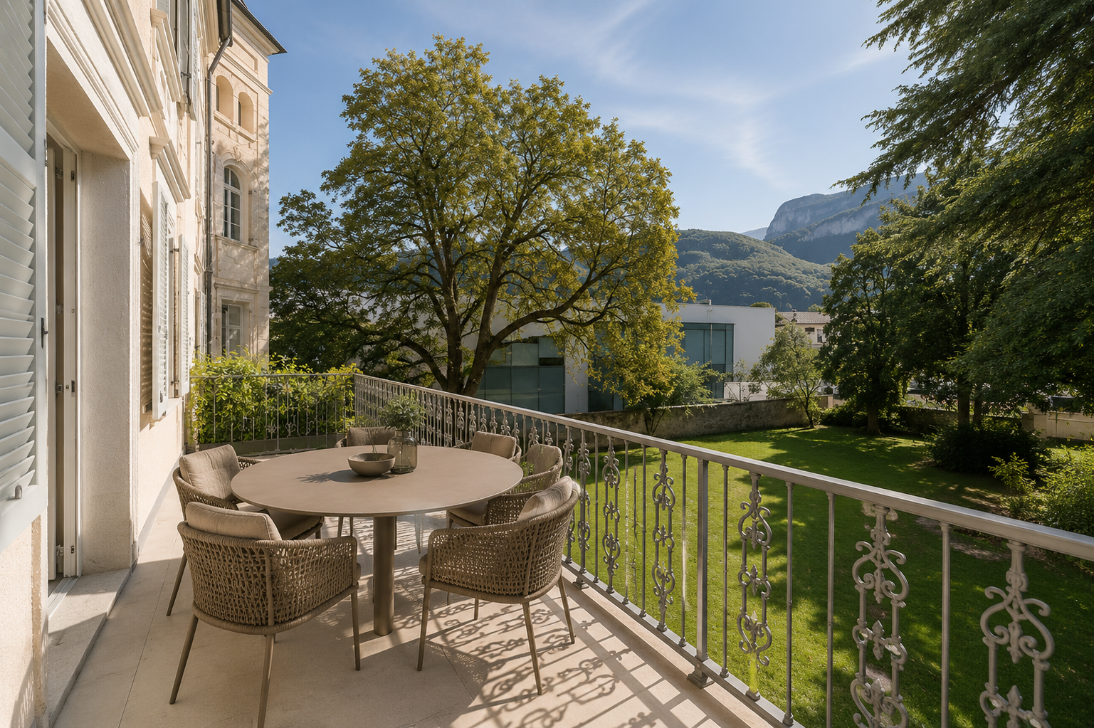 Esclusivo appartamento con sala affrescata e terrazza in villa storica