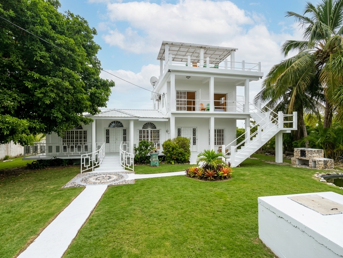 Charming 2-Storey Home in Sarteneja. Stunning Rooftop Views