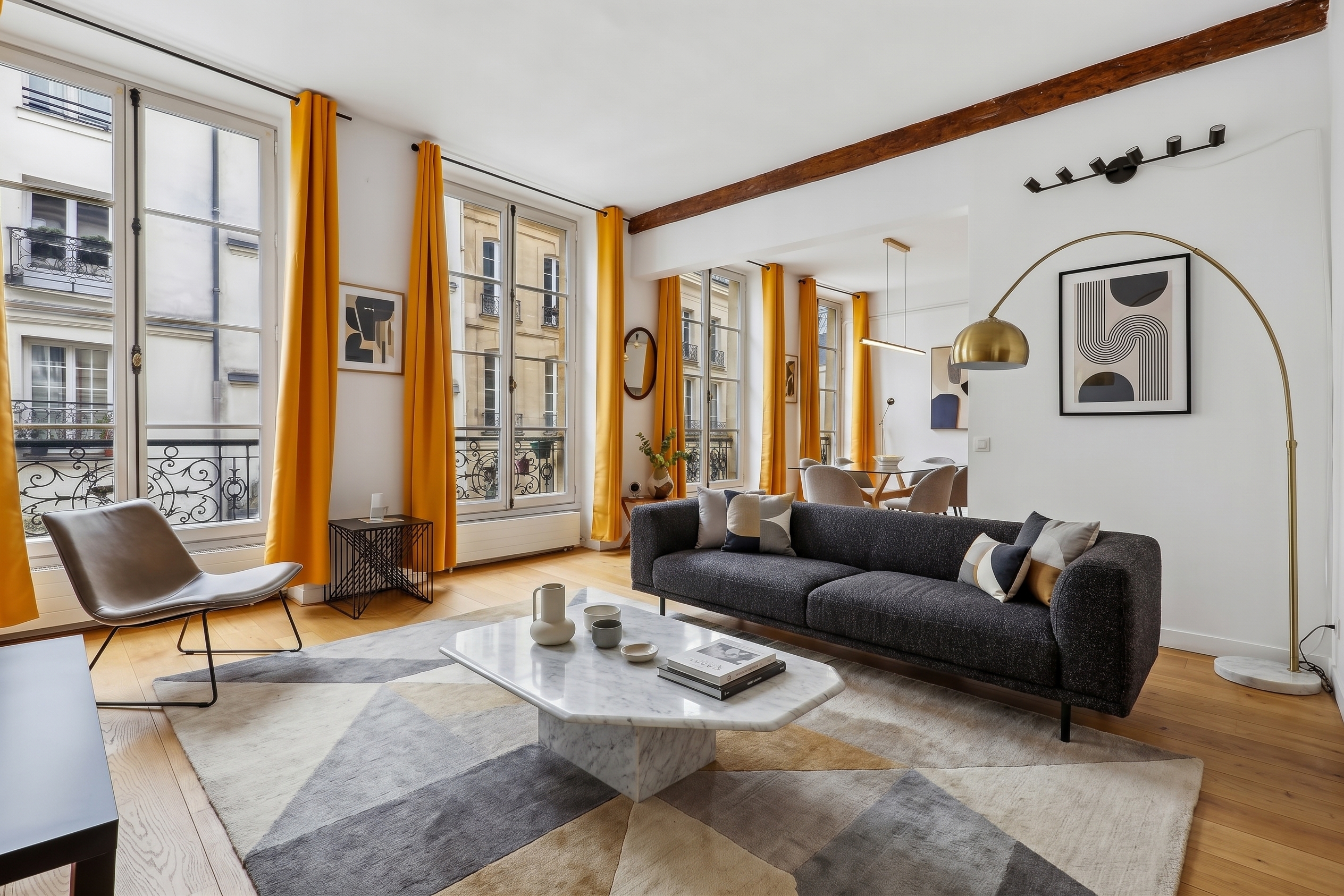 Paris 1. - Wohnung 64m² - 3 Zimmer - Châtelet / Rivoli [KI-modifiziert]