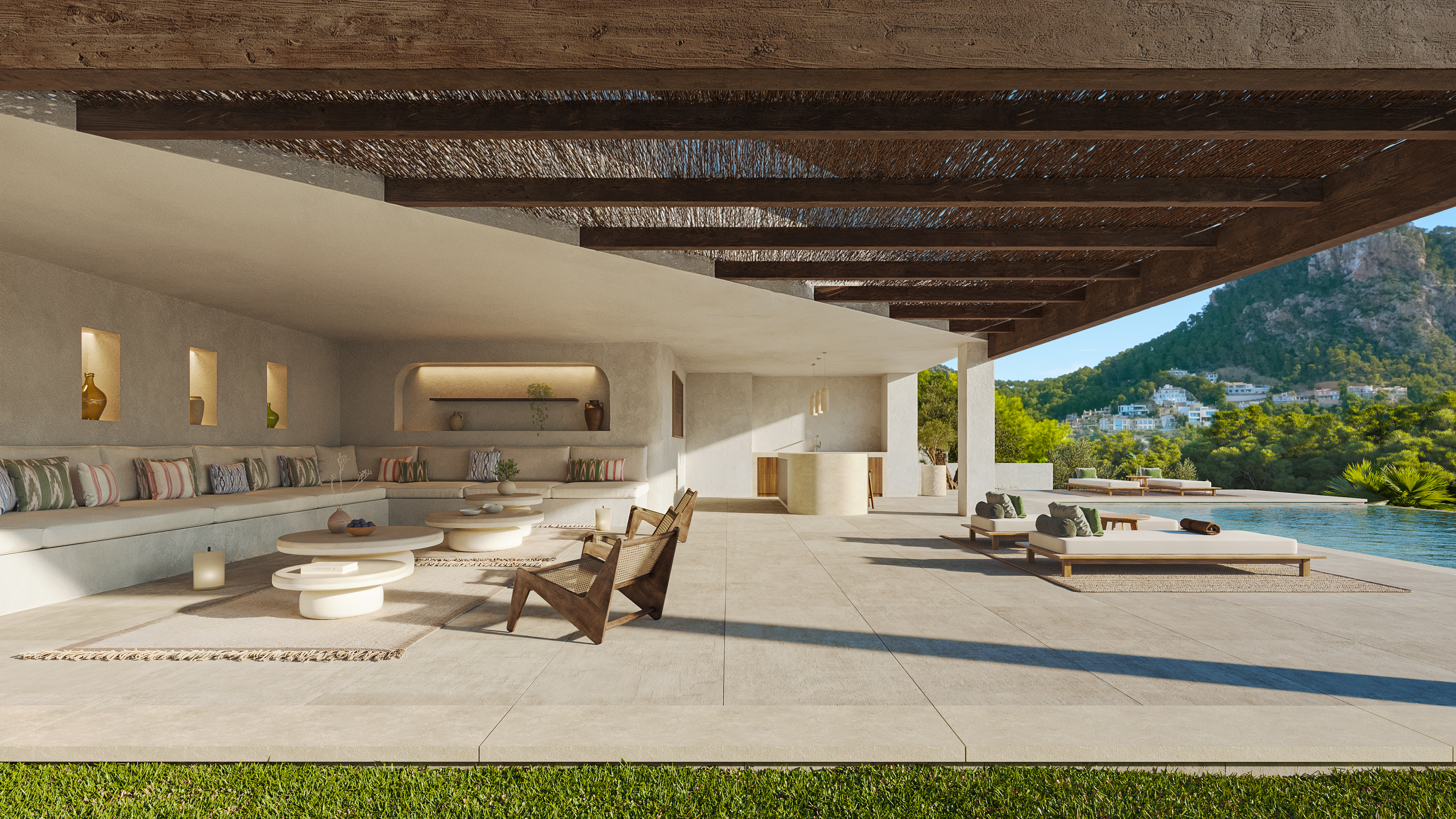 Seaview villa in prime location with approved construction project