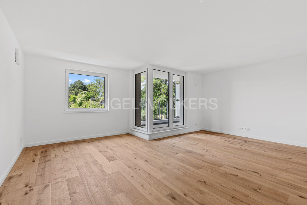 Bezugsfertige 2-Zimmer-Neubauwohnung im 1.OG mit Südwest-Loggia im KfW-40-Standard zzgl. Stellplatz