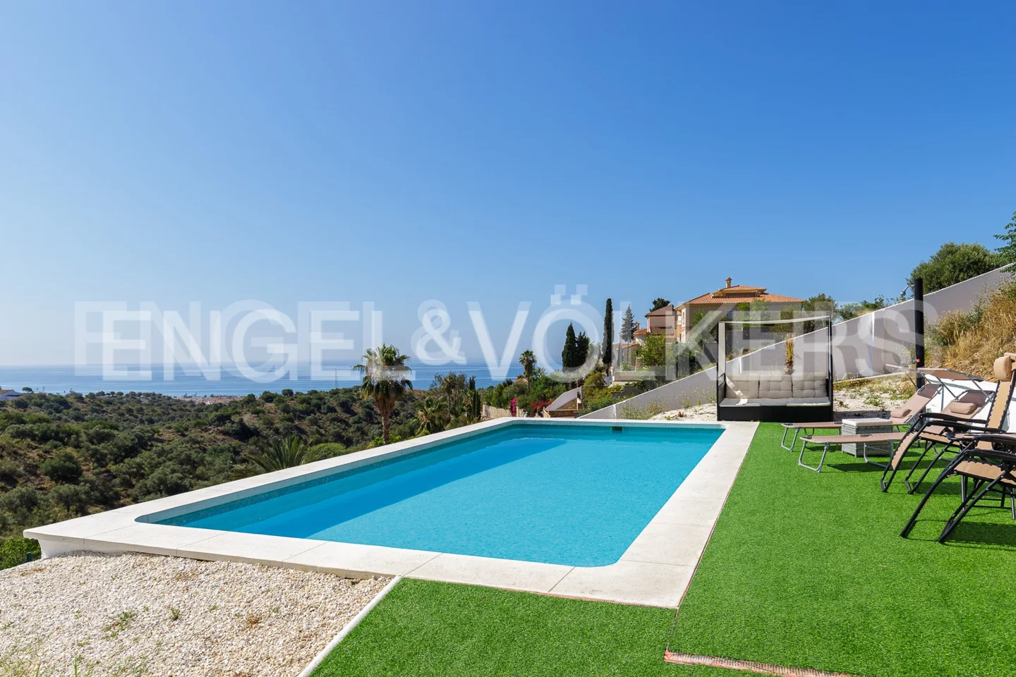 Private pool villa with sea and golf  views