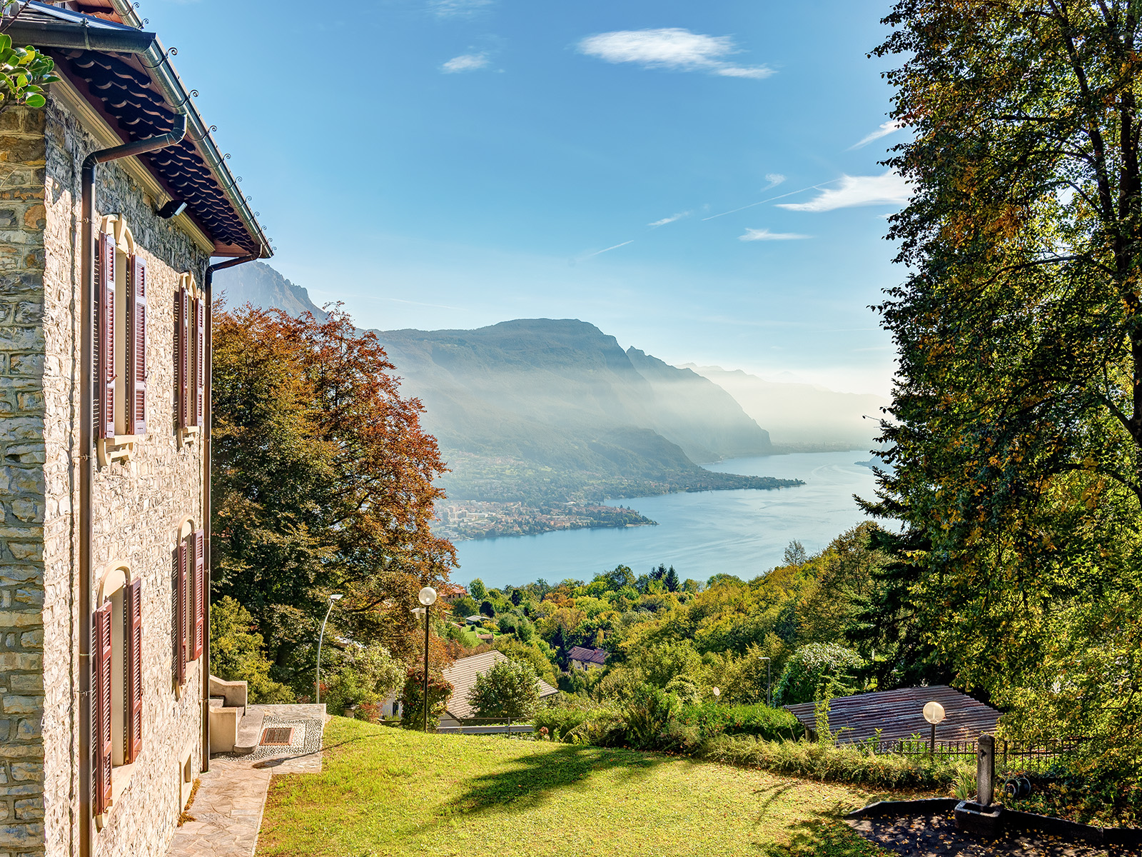 Period villa with lake views and pool