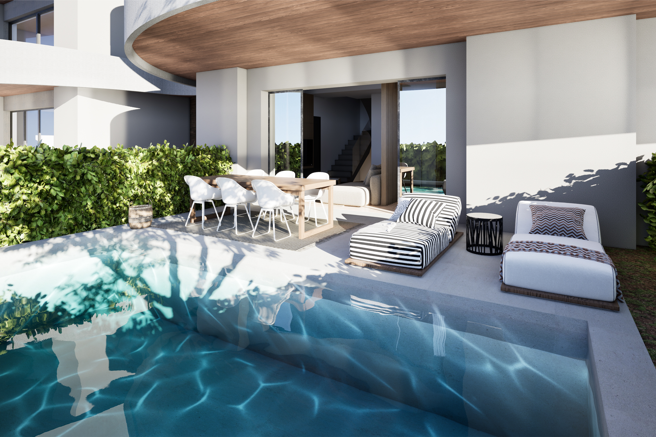 Exclusive ground-floor maisonette 287 s.q.m with private garden and swimming pool in Glyfada Golf