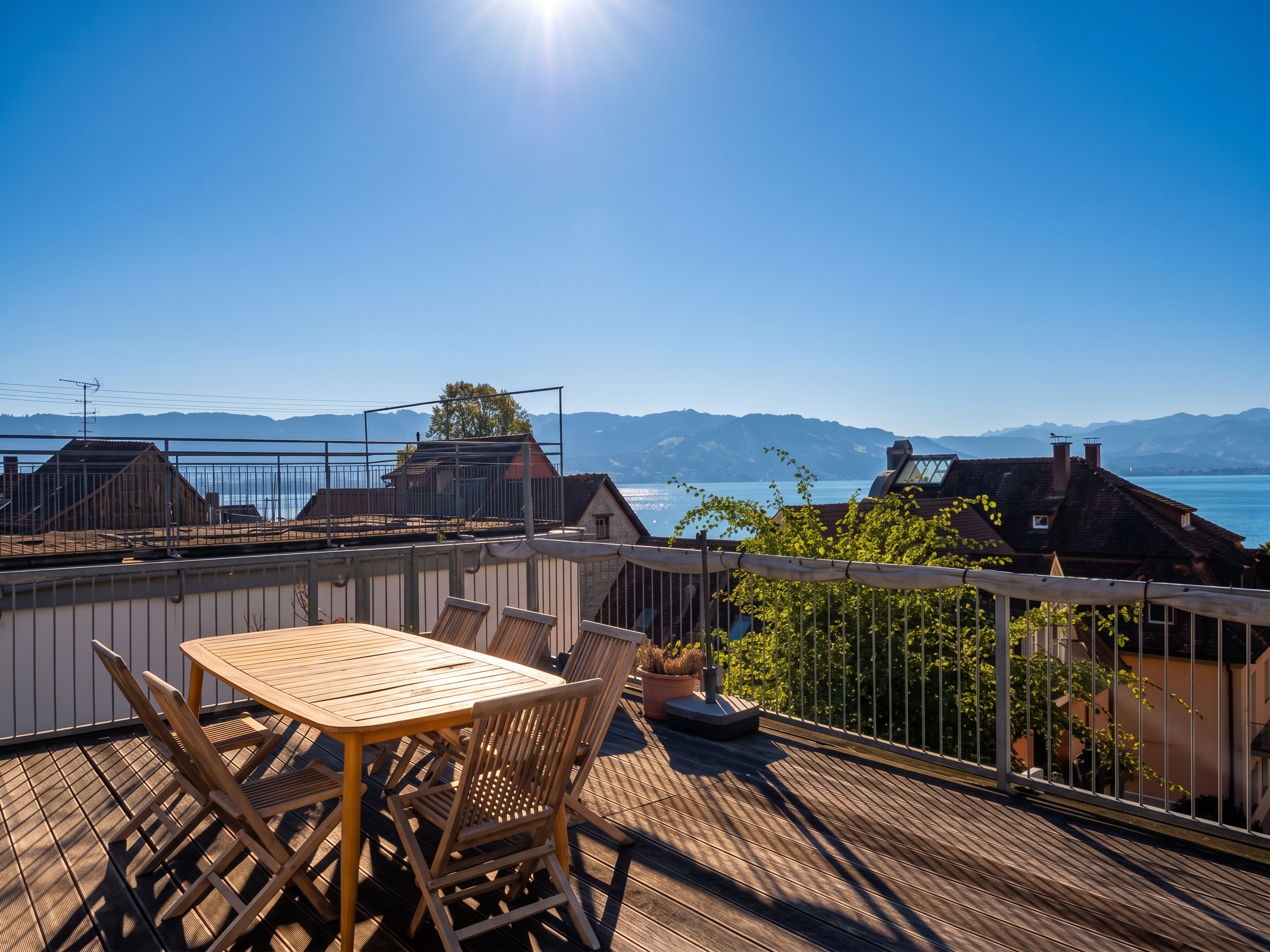 Imposanter Seeblick und 2 Dachterrassen auf der Lindauer Insel