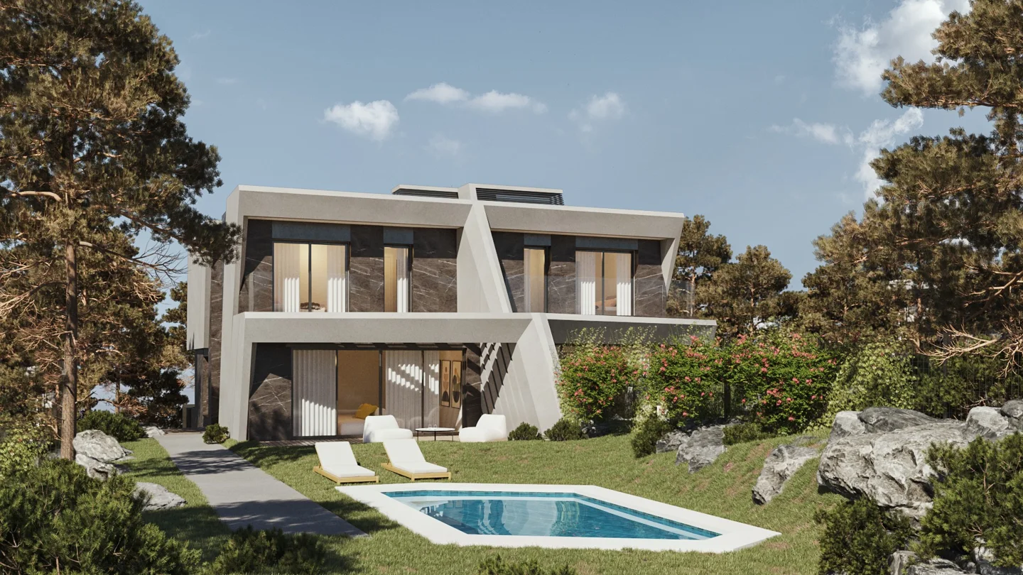 Spectacular semi-detached house of modern construction in high-class materials in Torrelodones
