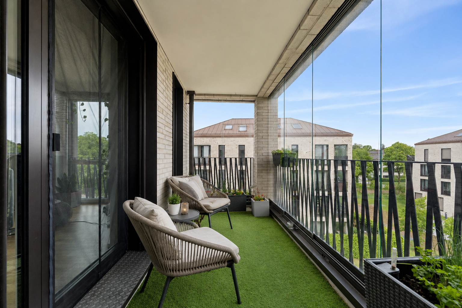 Wohnen auf zwei Ebenen in Haar: Helle 3-Zimmer-Maisonette mit Süd-Loggia im Jugendstilpark