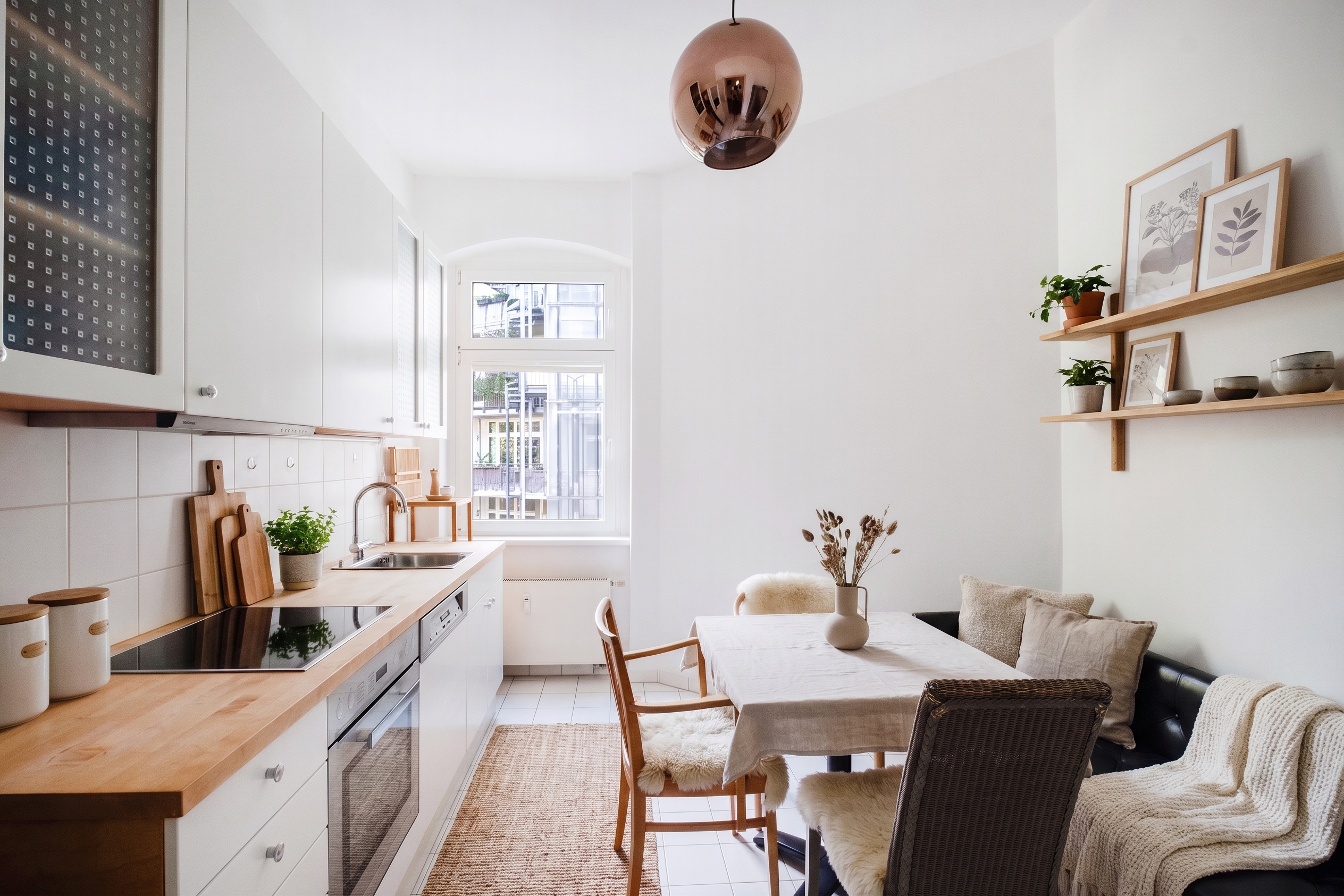 Stilvolle Altbauwohnung mit sonniger Loggia in Weißensee [KI-modifiziert]