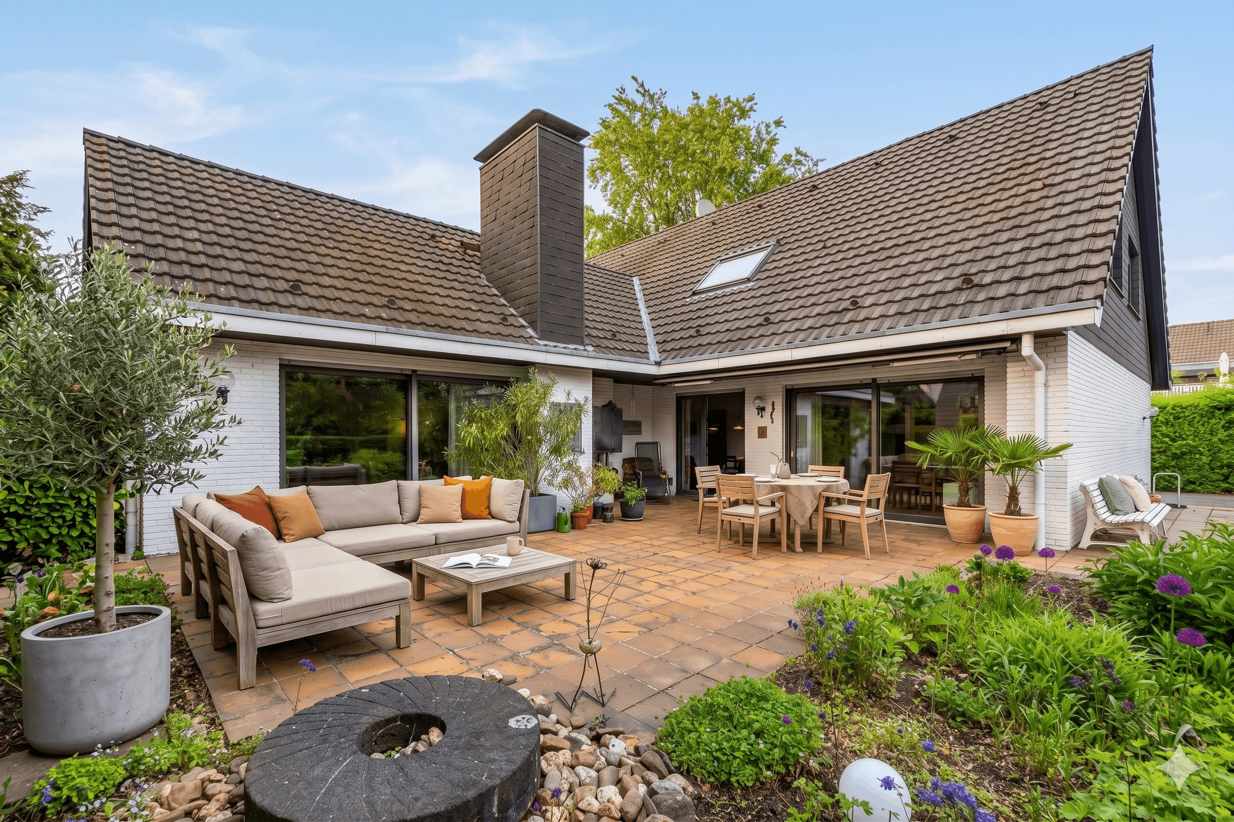 Freistehendes Ein-bis Zweifamilienhaus mit Pool und großzügigem Grundstück