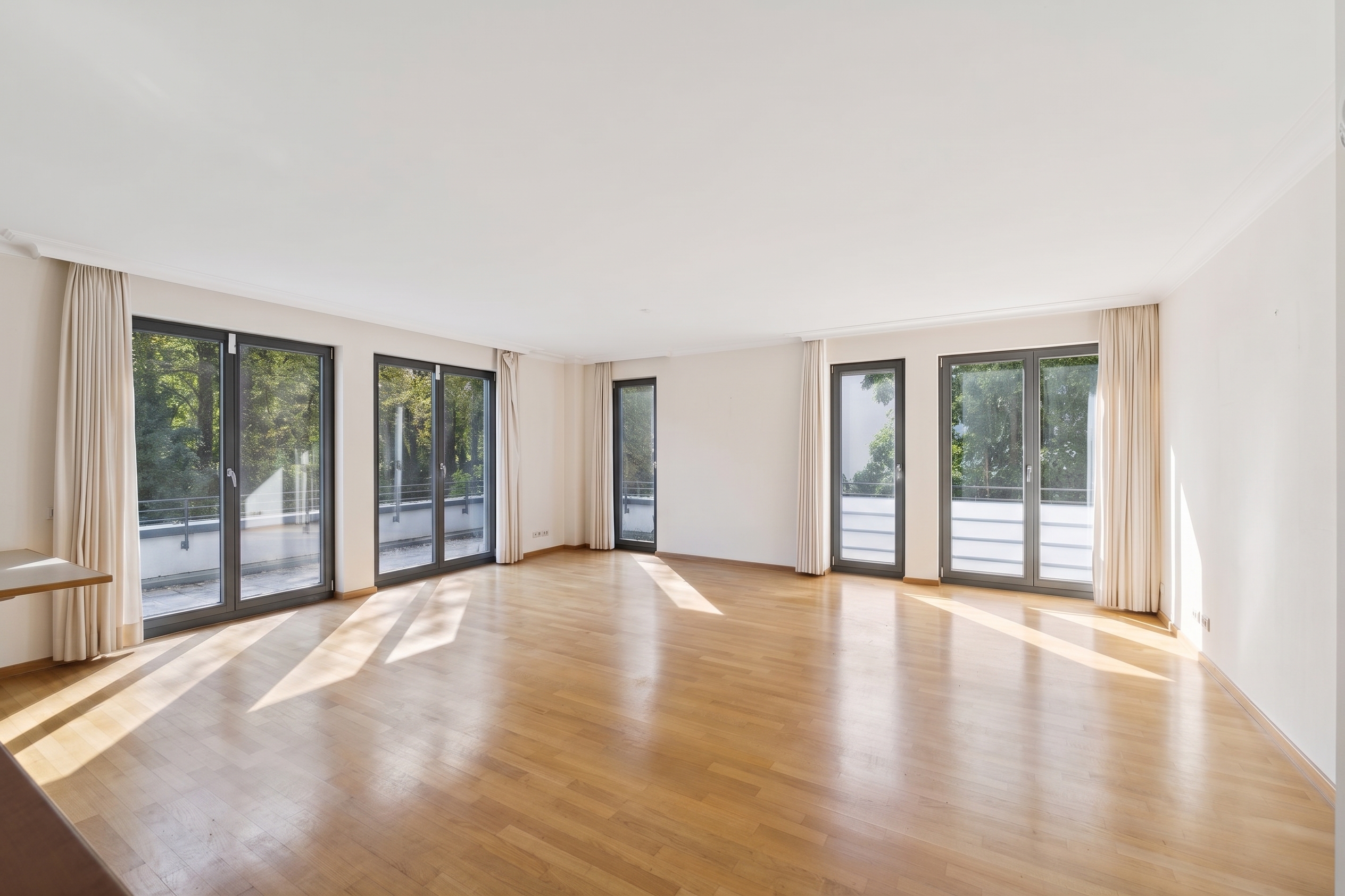 Elegant 3-room apartment in a peaceful, green setting [AI-modified]