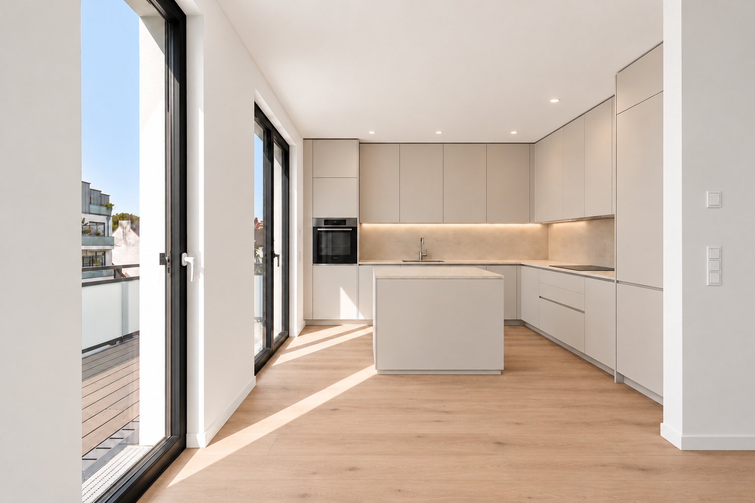 Light-filled new-build apartment with an incredible amount of space [AI-modified]