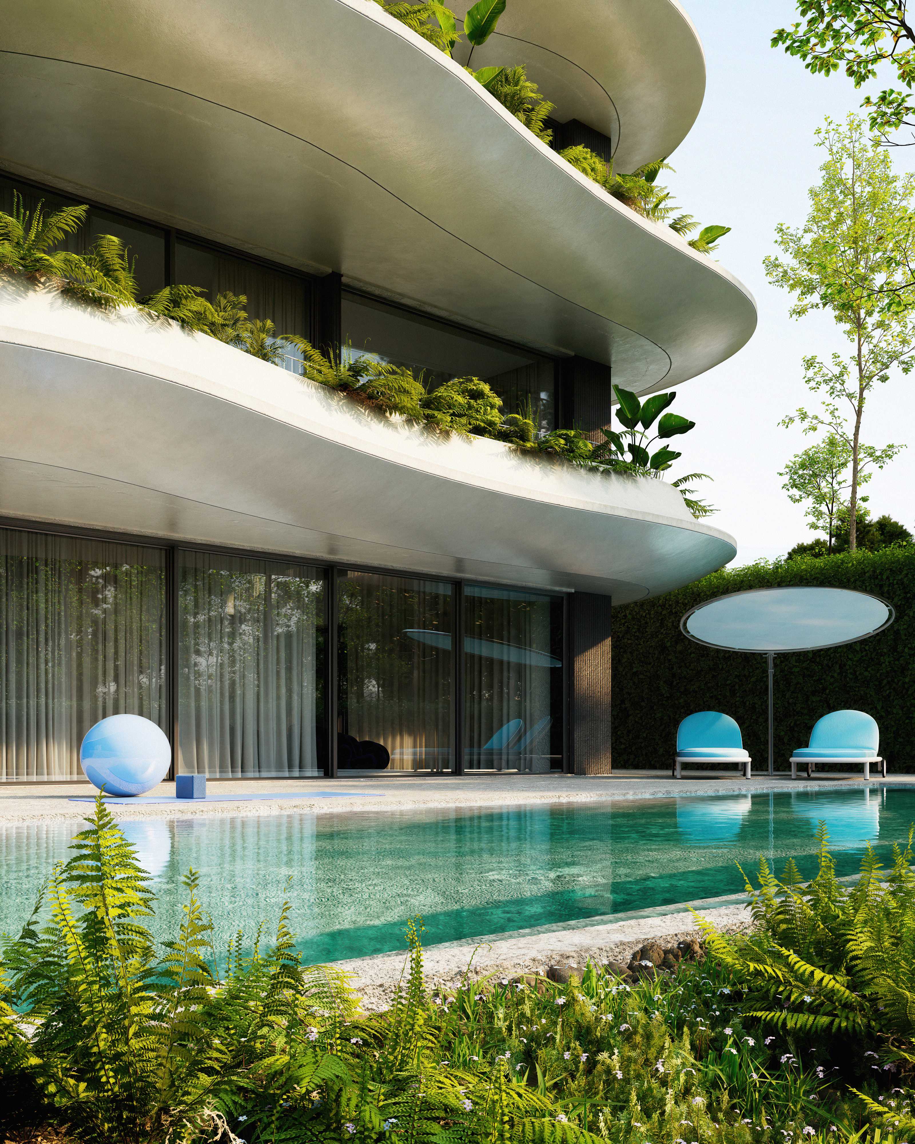Modern 3-level maisonette with private pool in a private gated community in Voula