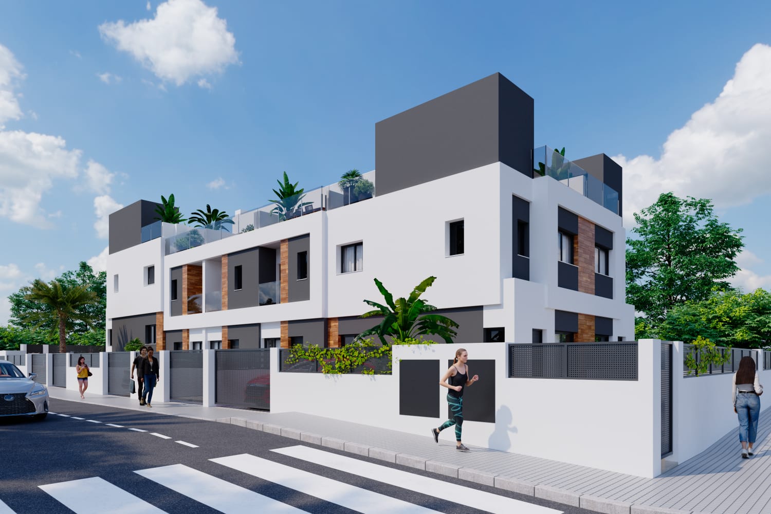 New-build corner townhouse with private pool in Torrevieja