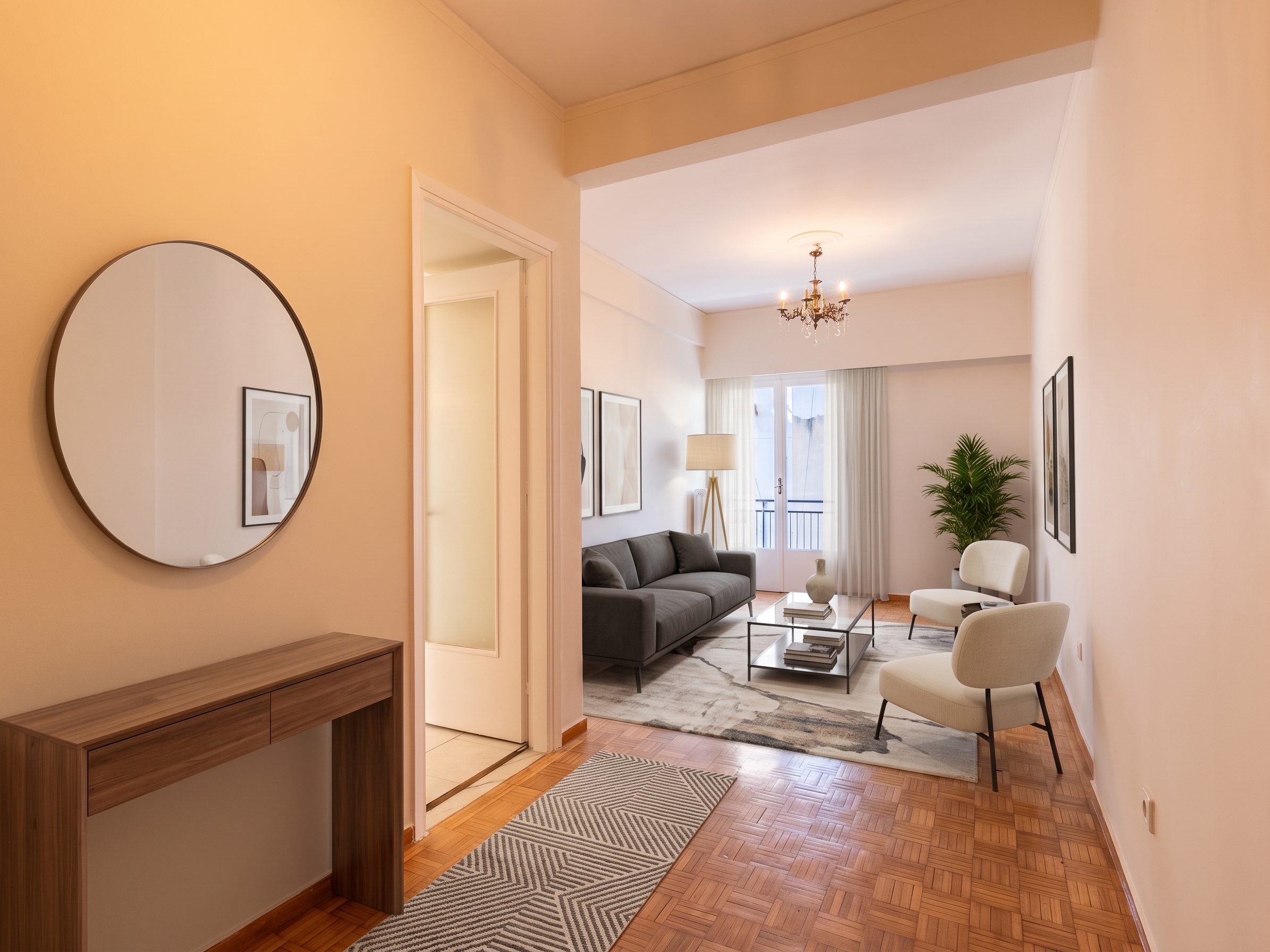 Apartment in a prime location in Neos Kosmos, near the Acropolis [AI-modified]