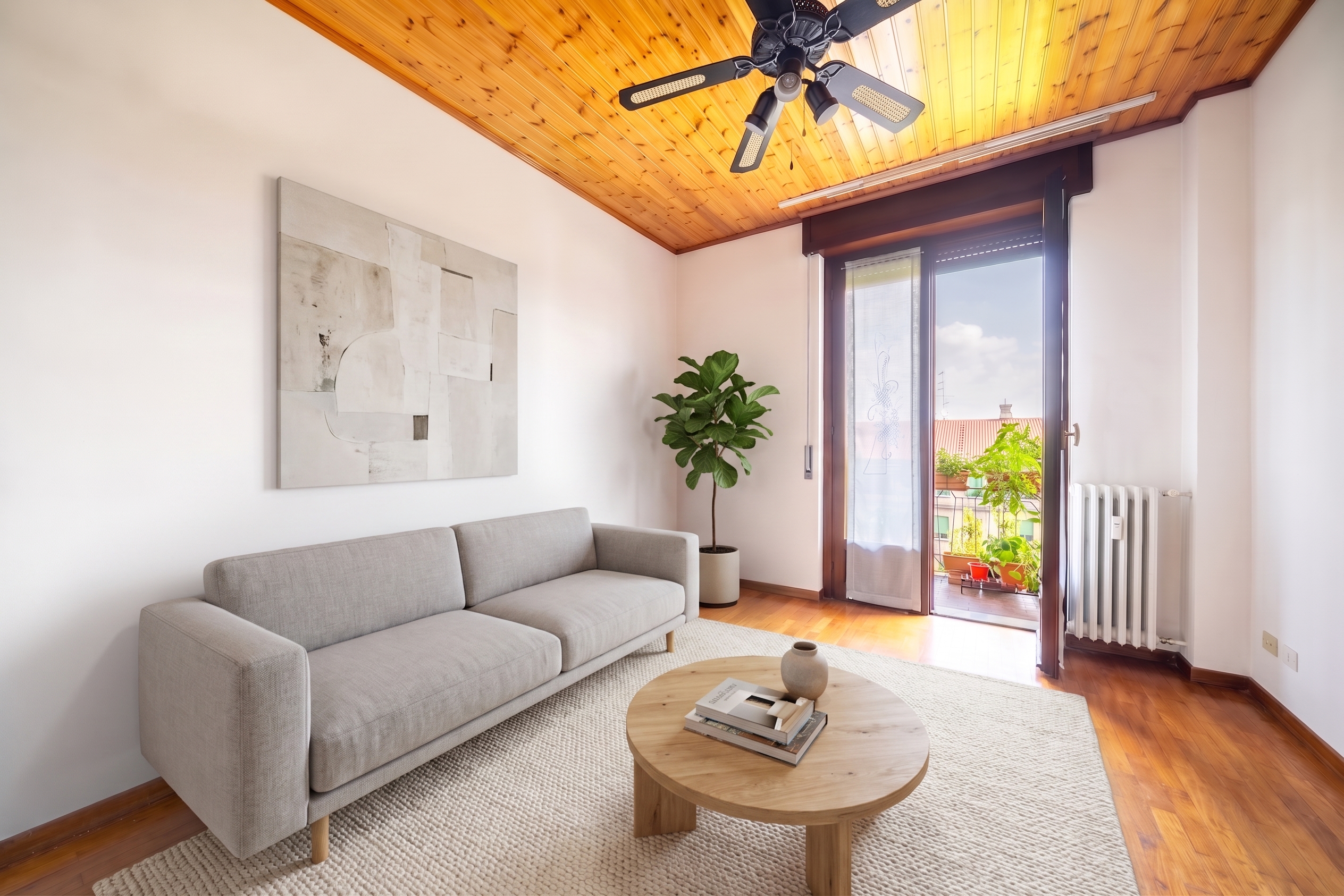 Bright upper-floor one-bedroom apartment to customize [Modificado por IA]