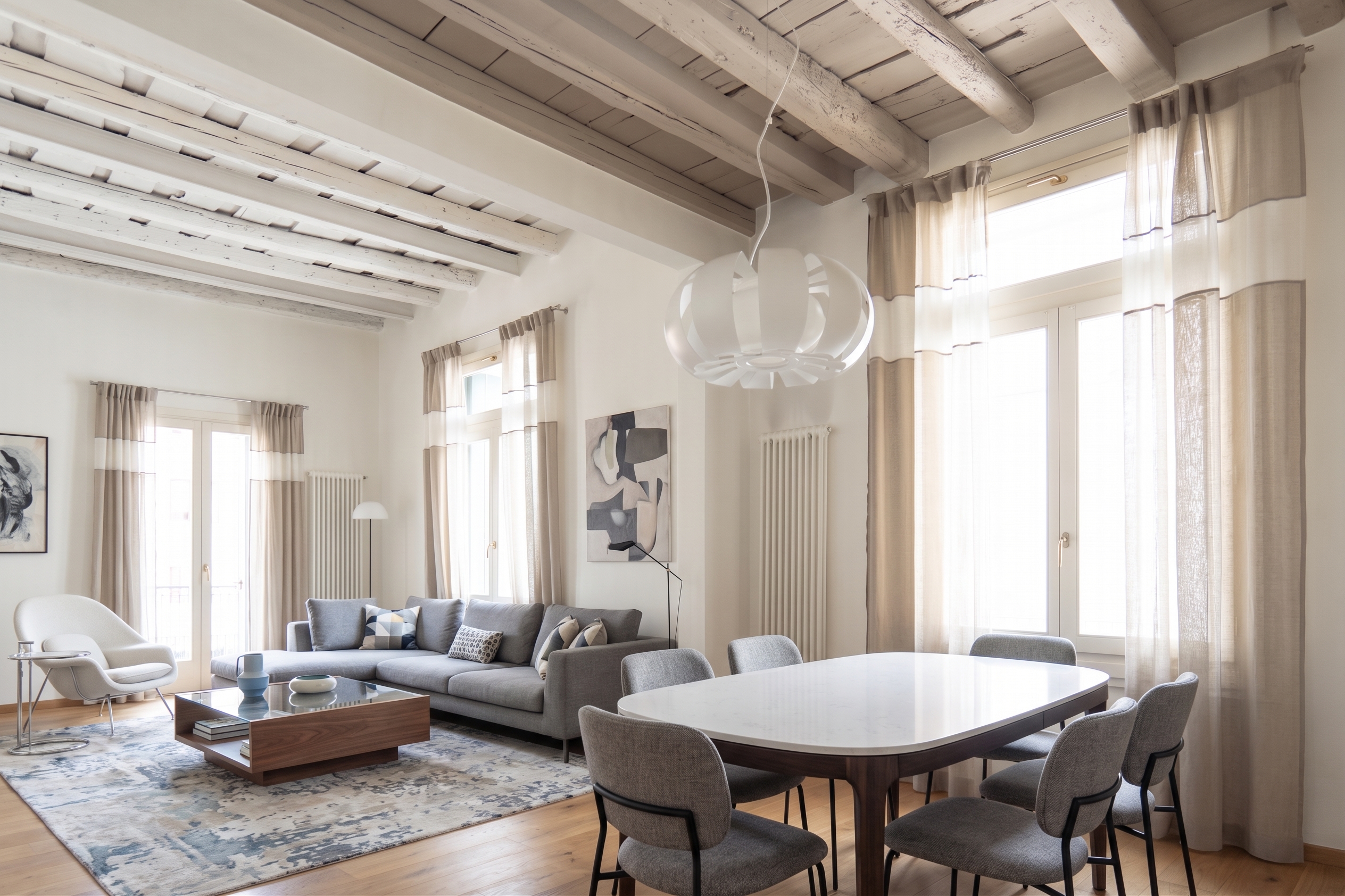 Prestigioses Duplex mit Panoramaterrasse im Herzen der Altstadt von Vicenza [KI-modifiziert]