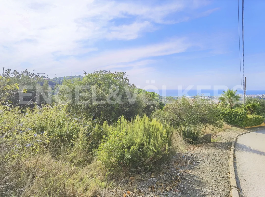 Plot with sea and mountain views