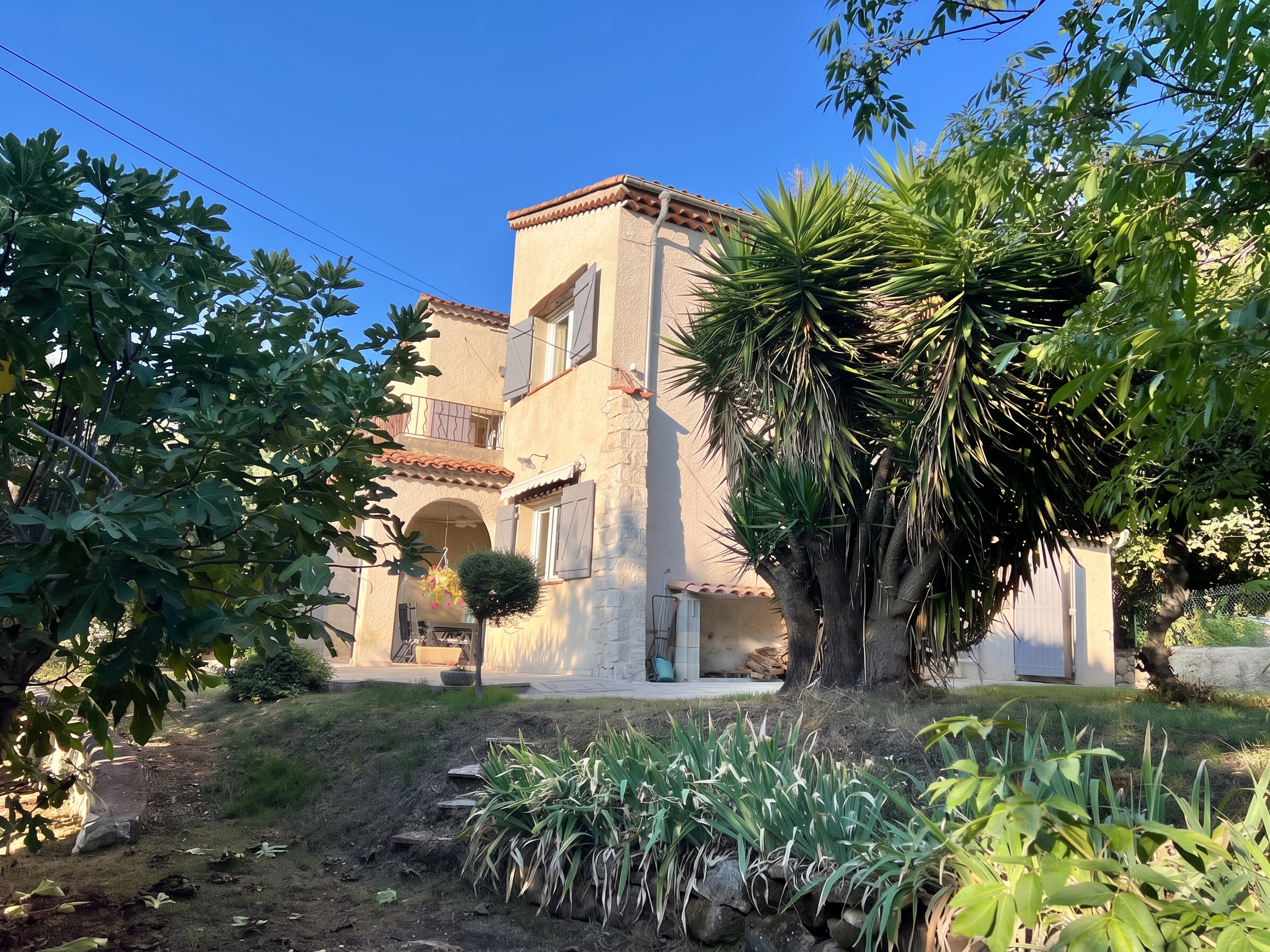 Provencal house in absolute tranquility, on extensive grounds with panoramic views of the Baous. [AI-modified]