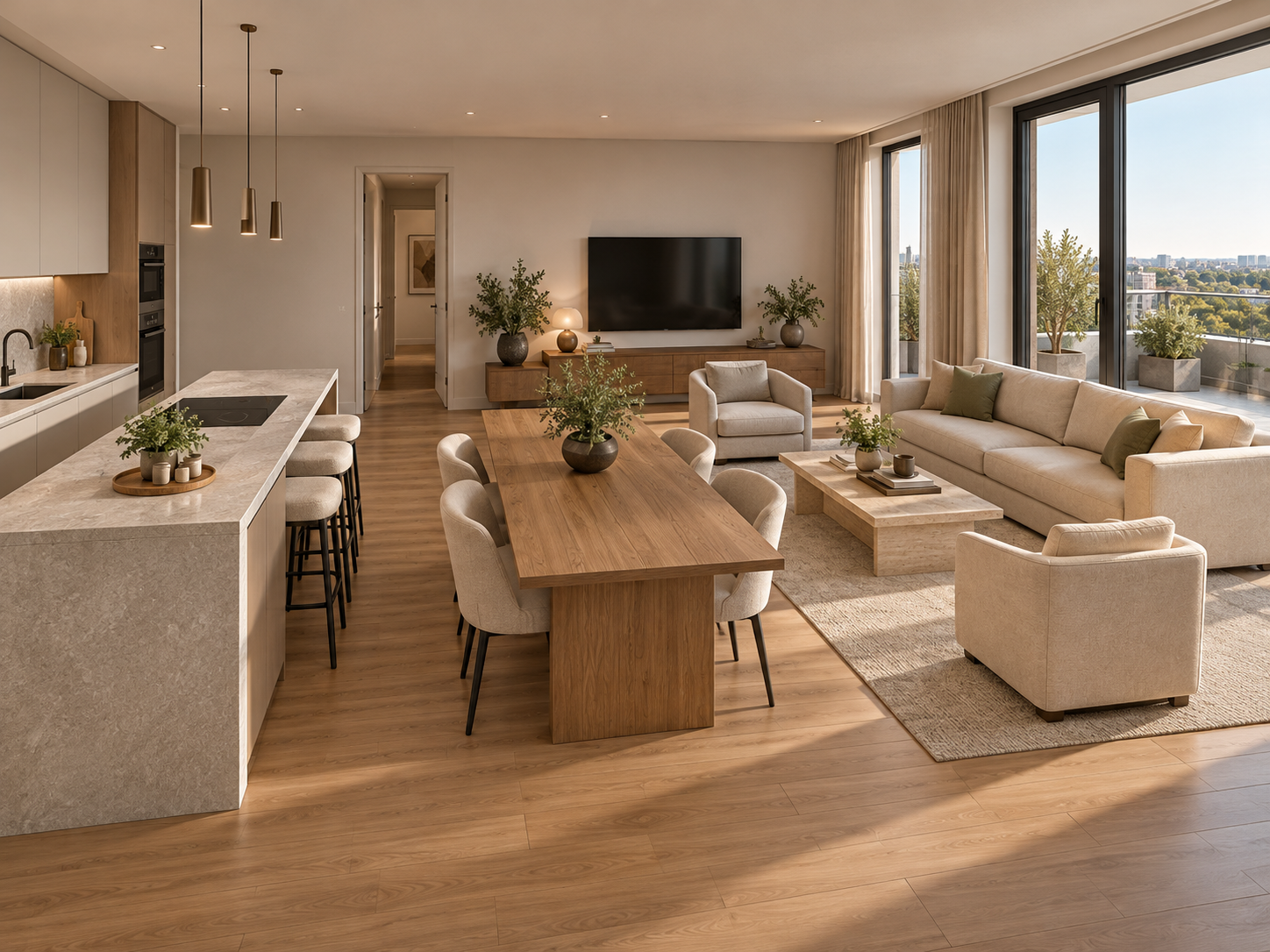 Renovated two-bedroom apartment in the heart of the historic city center