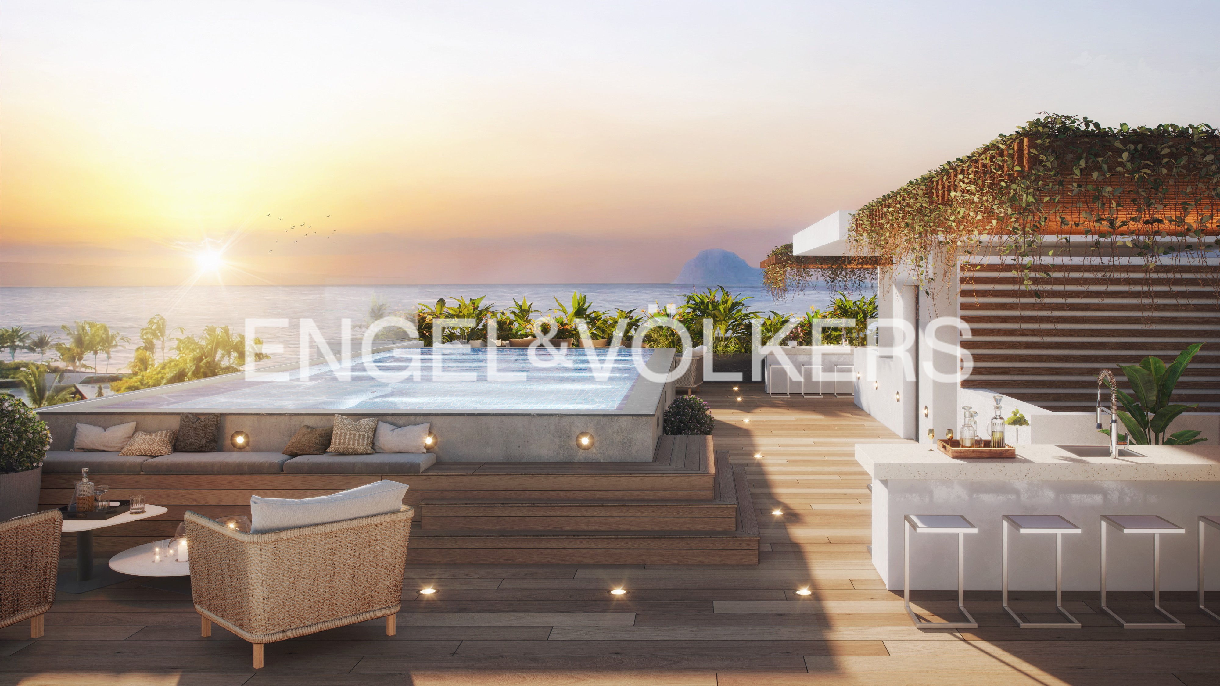 Luxury 3- Bedroom Apartment with Roof Sky Lounge