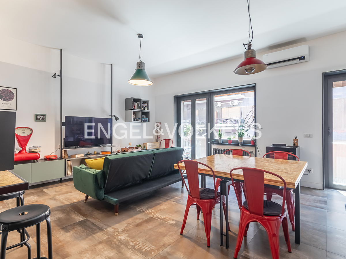 Designer flat in industrial style