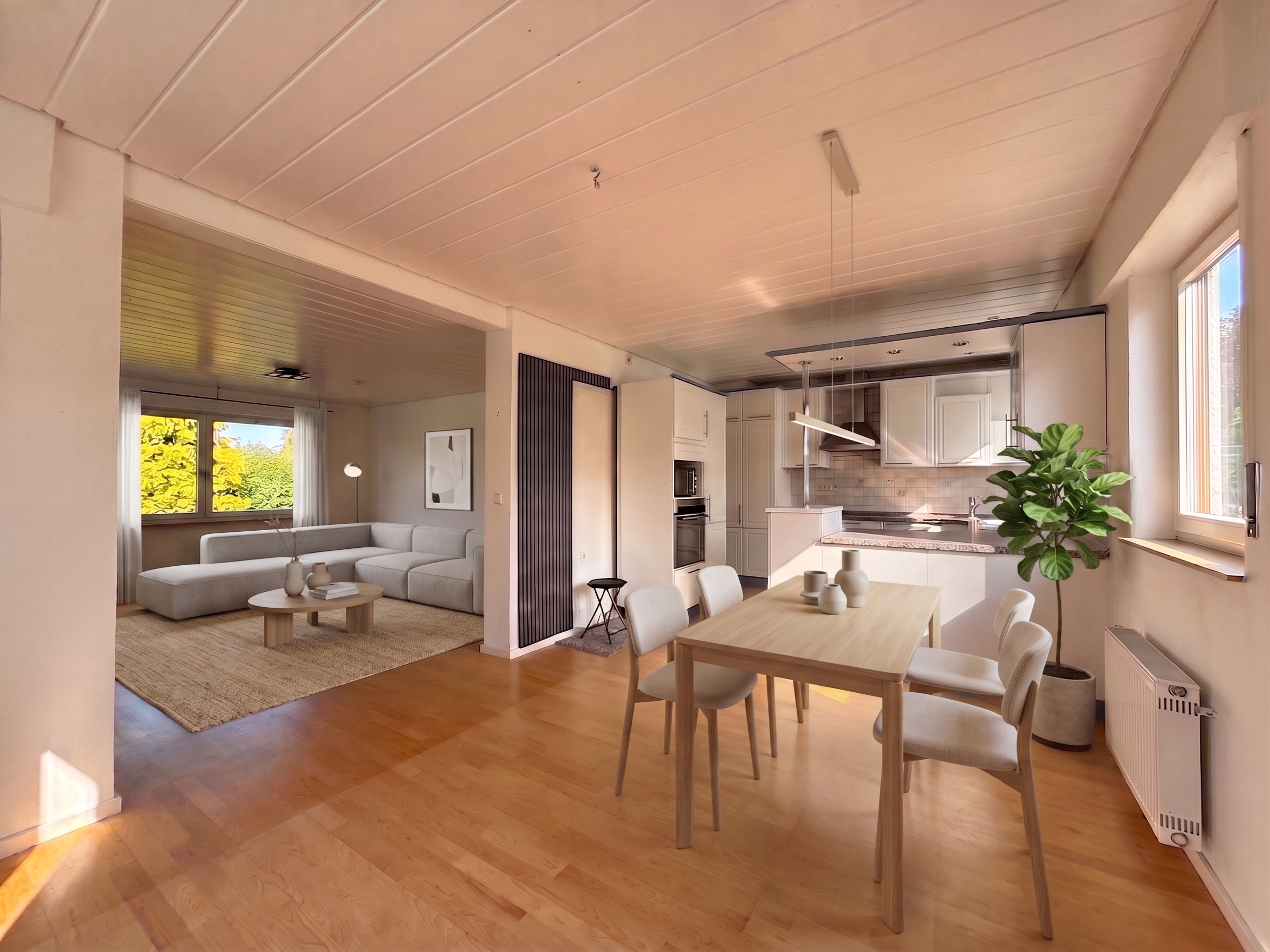 Haus im Haus - 4,5-Zimmer-Wohnung mit Wintergarten und großer Sonnenterrasse! [AI-modified]