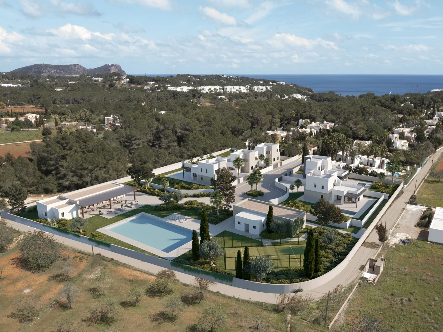 New build villas near the beach