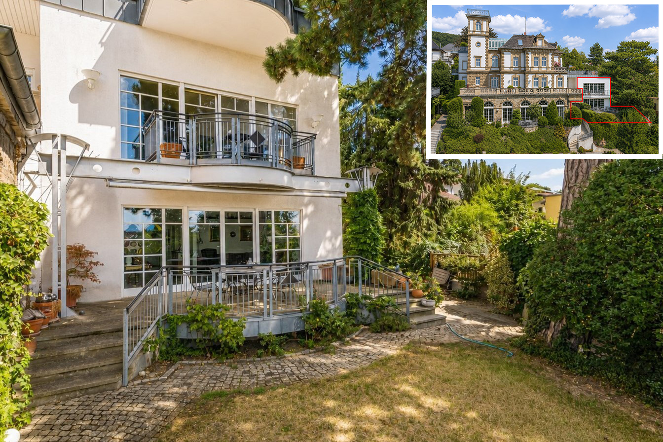 Hausähnliches Wohnen in alter Wetterschule: Stadtnahe ETW mit eigenem Eingang, Garten und Weitblick!