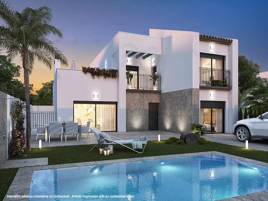 Villas, new construction with private pool in Ciudad Quesada in 12 months