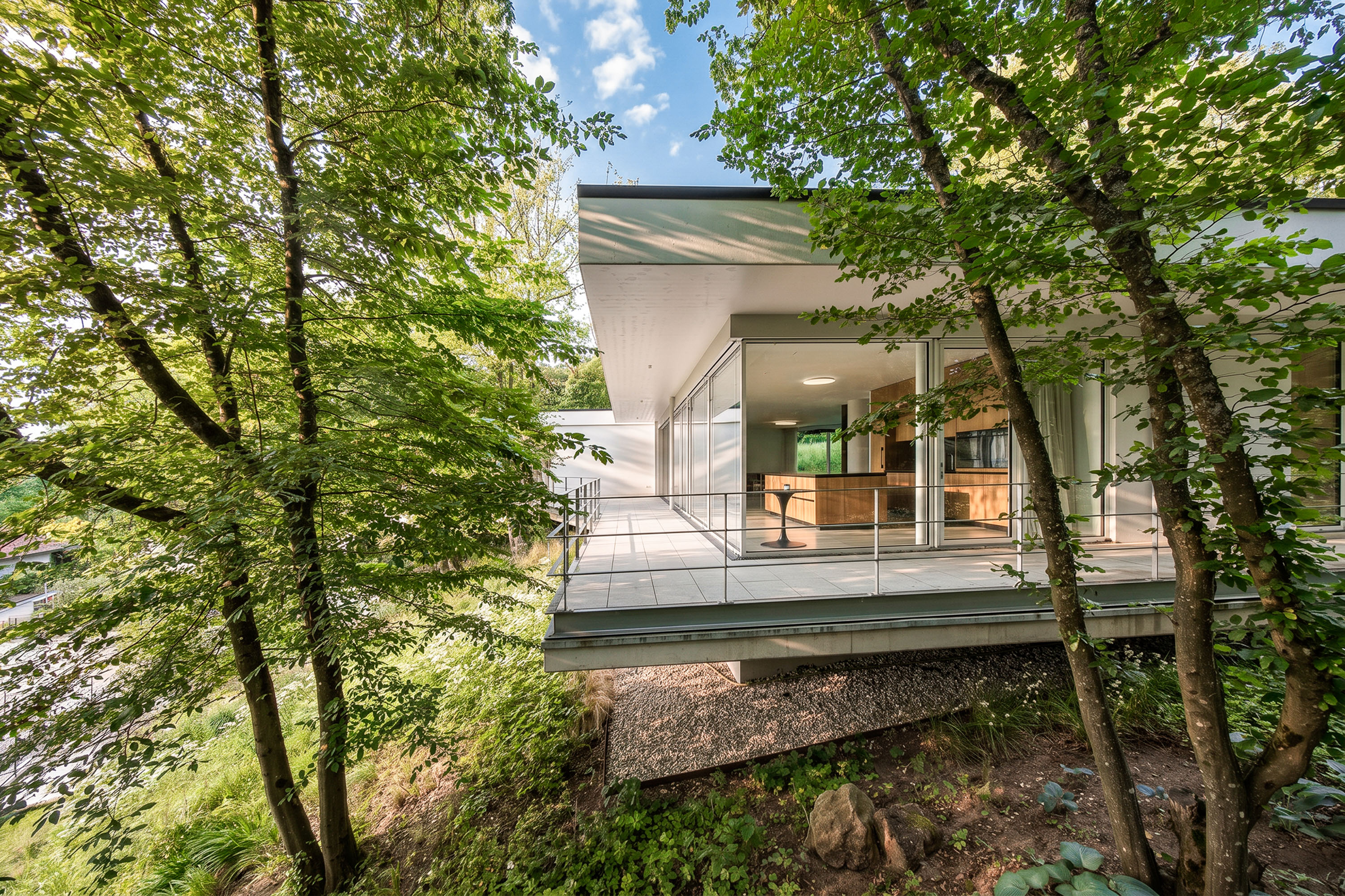 Architektur für höchste Ansprüche mit Blick auf die Burg Thann - Design, Licht und Natur im Einklang