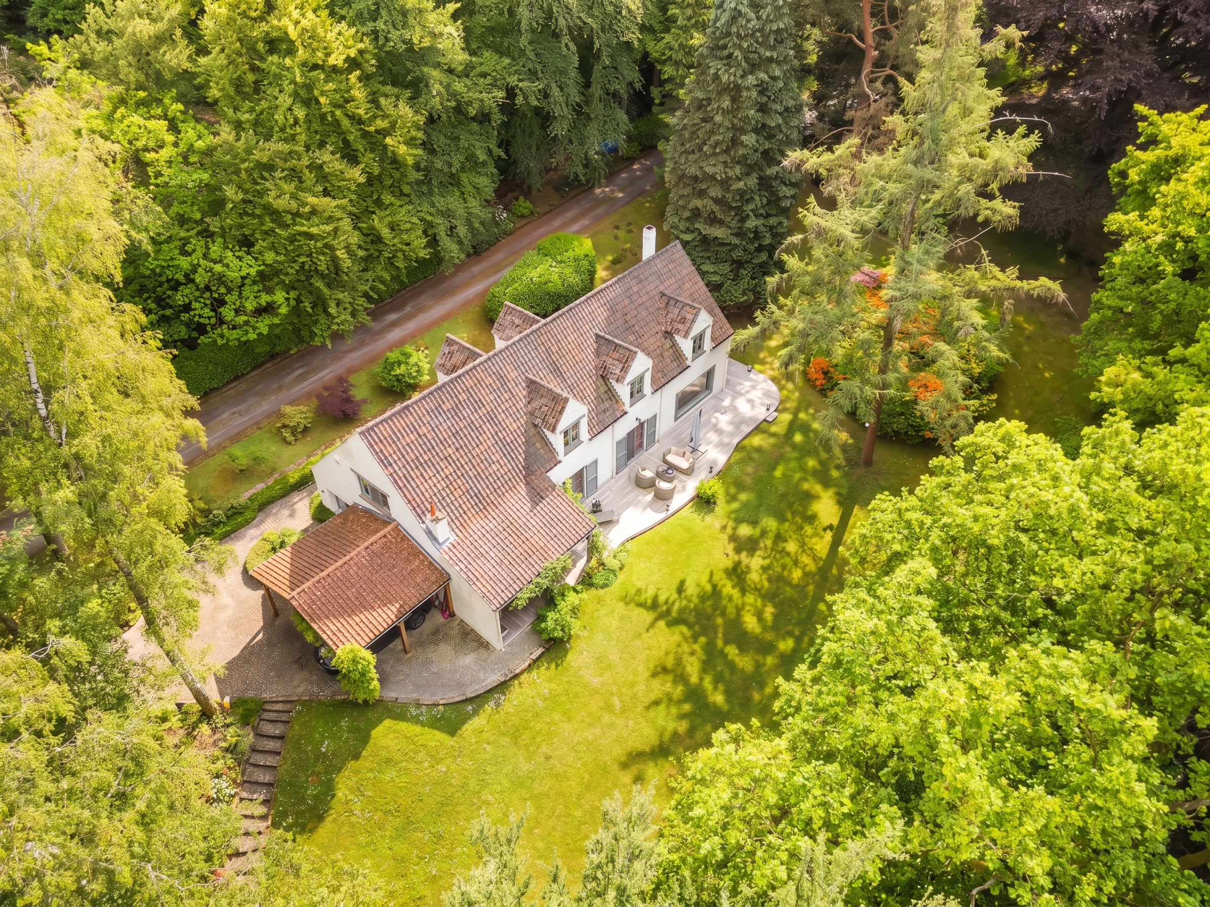 Elegance & tranquility in the heart of a private estate [AI-modified]
