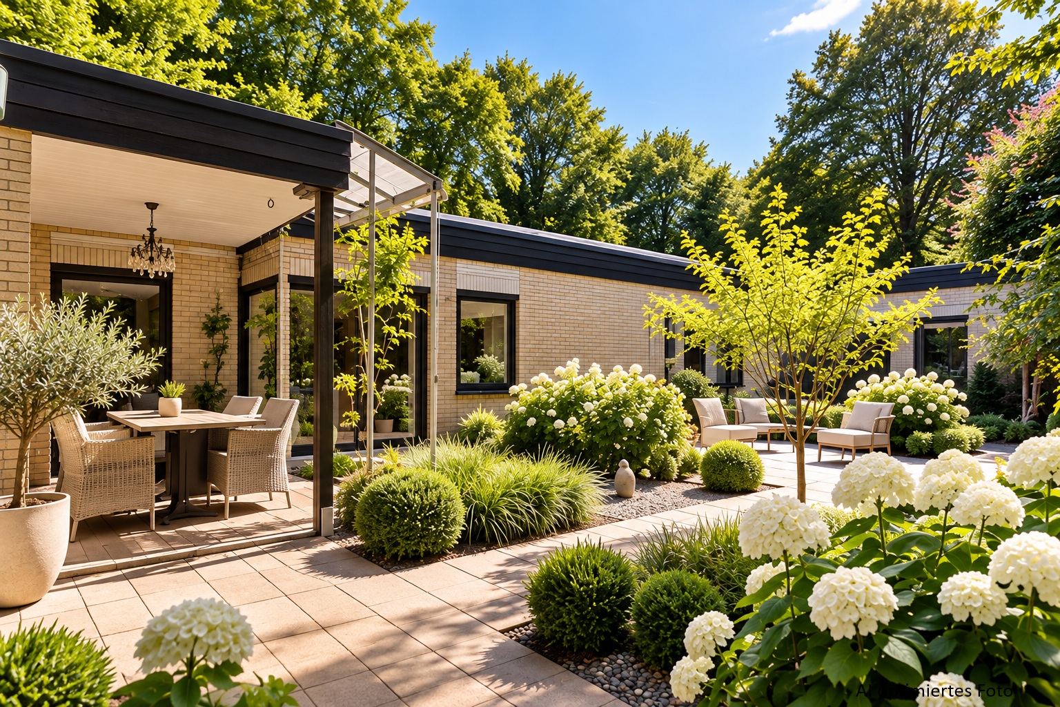 Privates Refugium im Grünen – Bungalow mit besonderem Charme [AI-modified]